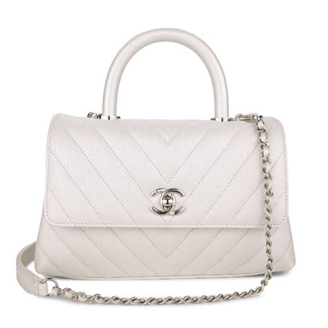 white chanel handbags for sale|white chanel top handle bag.